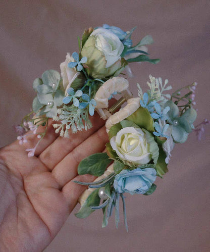 Chinese Style Multicolor Alloy Floral Pearl Hairpin