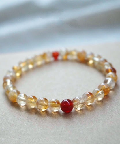 Chinese Style Natural Yellow Crystal Bracelet