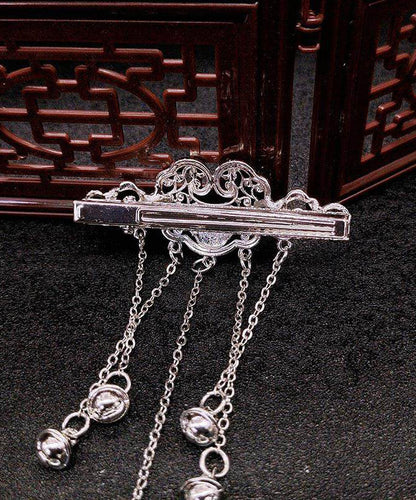 Chinese Style Silk Alloy Safety Lock Bell Tassel Hairpin