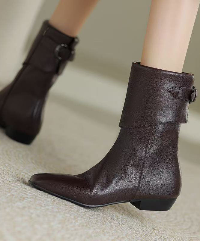 Chocolate Boots Sheepskin Chic Ankle Boots