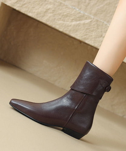 Chocolate Boots Sheepskin Chic Ankle Boots