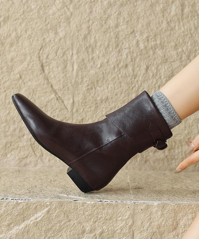 Chocolate Boots Sheepskin Chic Ankle Boots