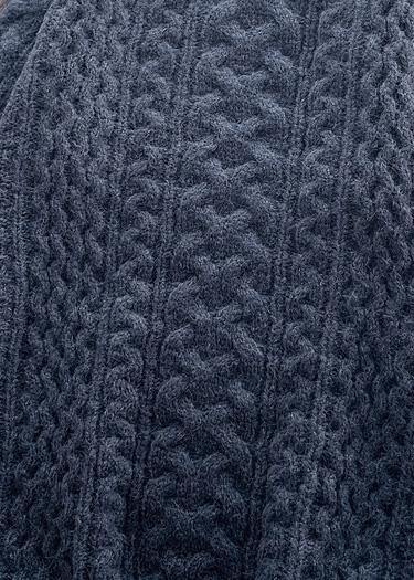 Christmas high neck Sweater thick weather Quotes cable tunic sweater dresses - SooLinen