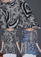 Load image into Gallery viewer, Classy Black Oversized Print Chiffon Tanks Summer