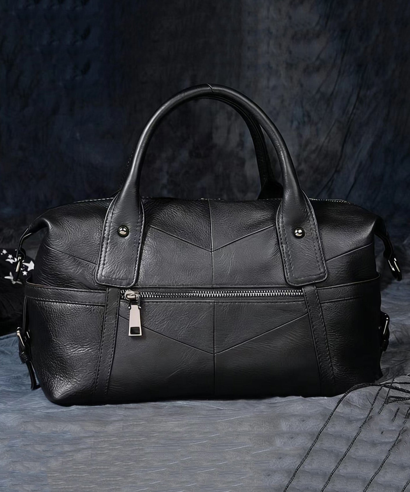 Classy Brown Large Capacity Calf Leather Tote Bag