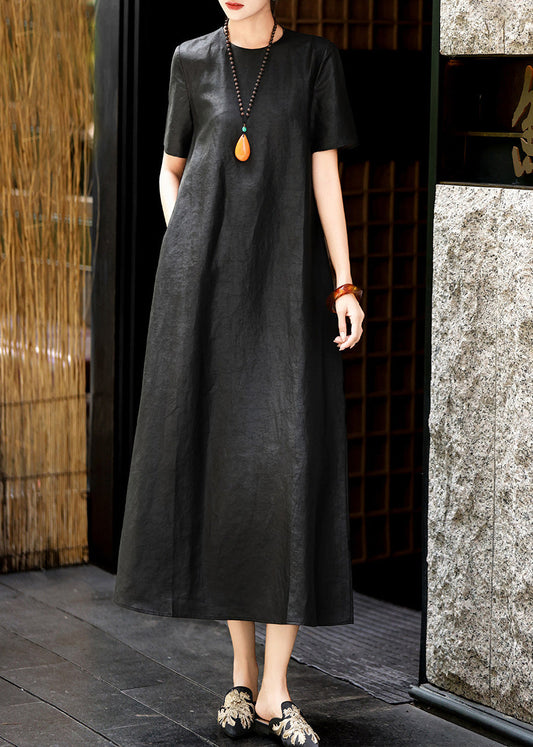 Classy Purple Oversized Silk A Line Dresses Summer