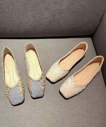Classy Splicing Comfortable Penny Loafers Blue Satin