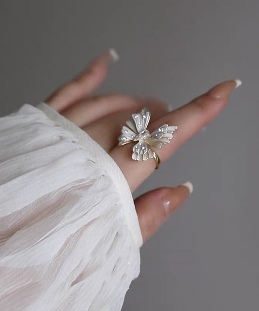 Classy White Copper Zircon Butterfly Brooches