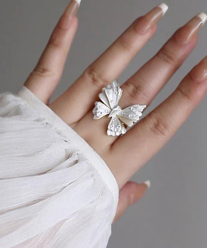 Classy White Copper Zircon Butterfly Brooches