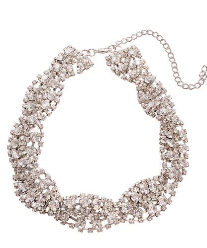 Classy White Sparkling Zircon High Quality Collar Necklace