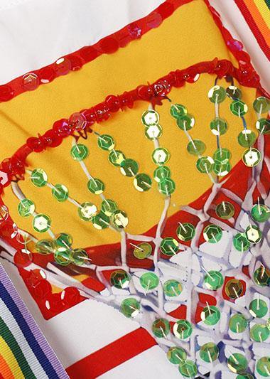 Classy prints Cotton dresses white off the shoulder Plus Size summer Dress - SooLinen