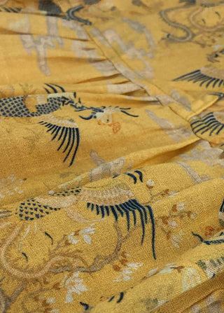 Classy v neck pockets linen dresses 2025 Work Outfits yellow print Maxi Dress Summer