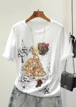 Load image into Gallery viewer, Colorblock Cartoon Print Cotton Top O Neck Short Sleeve