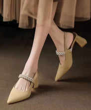 Load image into Gallery viewer, Comfortable Apricot Buckle Strap High Heel Sandals