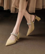 Load image into Gallery viewer, Comfortable Apricot Buckle Strap High Heel Sandals