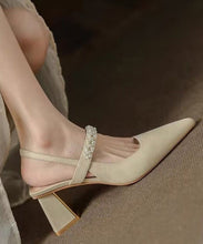 Load image into Gallery viewer, Comfortable Apricot Buckle Strap High Heel Sandals