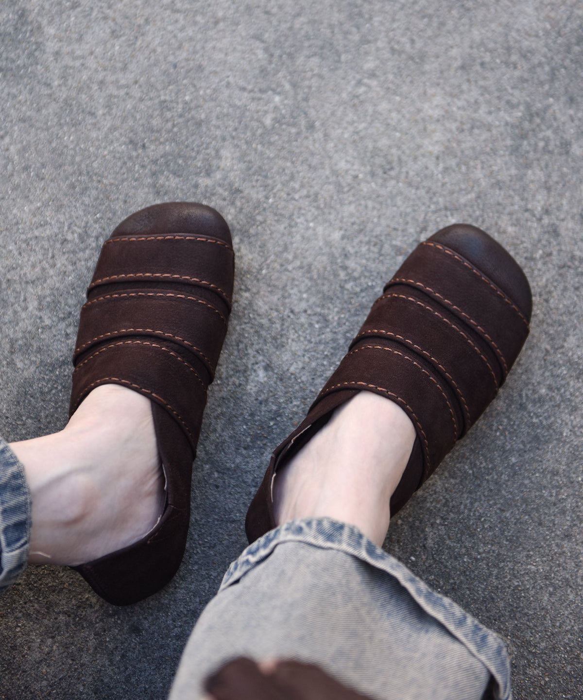 Comfortable Khaki Penny Loafers Women Splicing