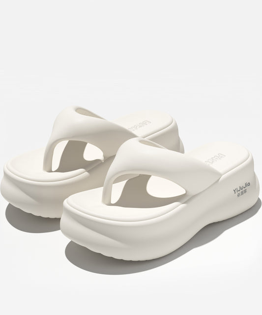 Comfortable Pink Platform Casual Flip Flops