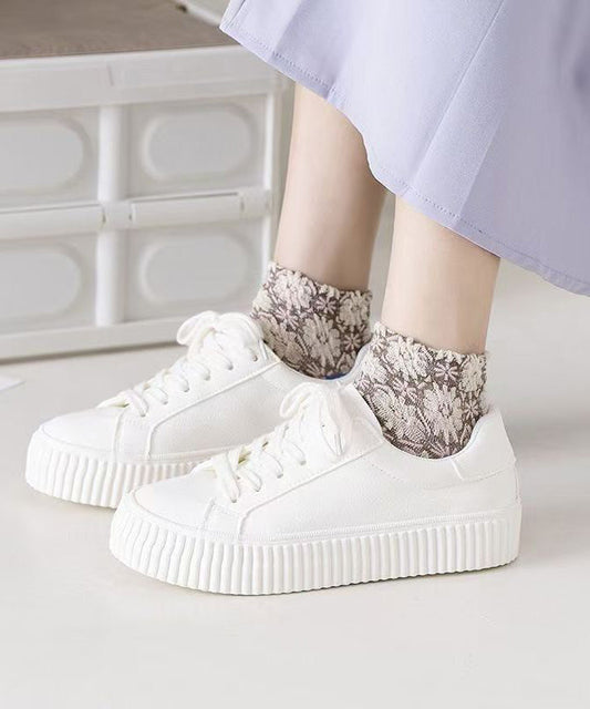 Countryside Style Flower Jacquard Cotton Ankle Socks