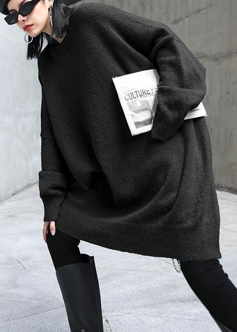 Cozy purple sweaters oversized o neck Batwing Sleeve crane tops - SooLinen