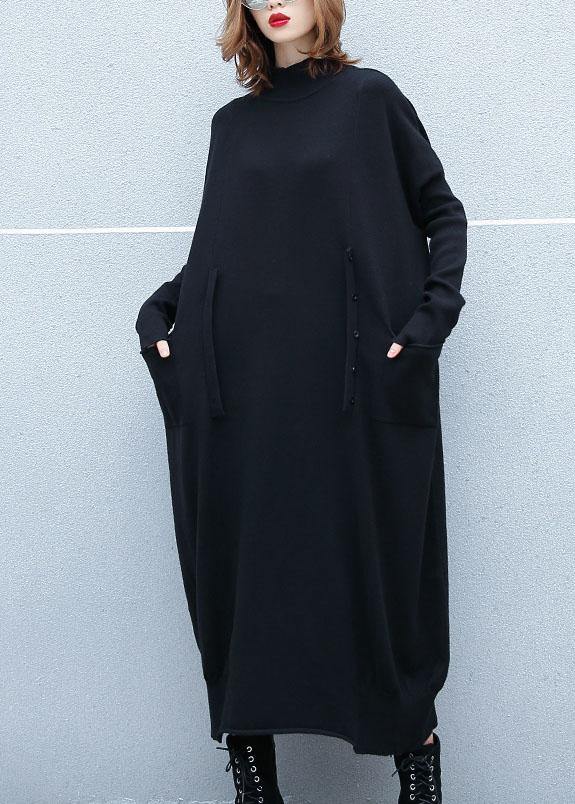 Cozy two ways to wear Sweater weather Moda black Mujer knit dress fall - SooLinen