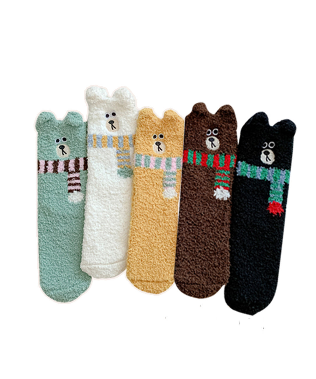 Cute Cartoon Fuzzy Fur Fluffy Mid Calf Socks