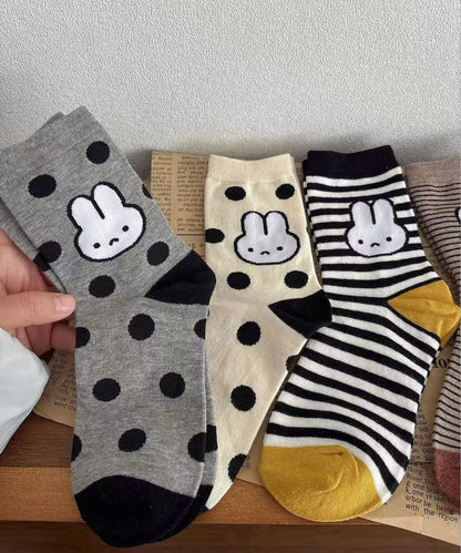 Cute Japanese Style Cartoon Pattern Mid Calf Socks