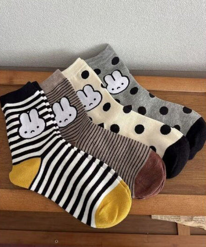 Cute Japanese Style Cartoon Pattern Mid Calf Socks