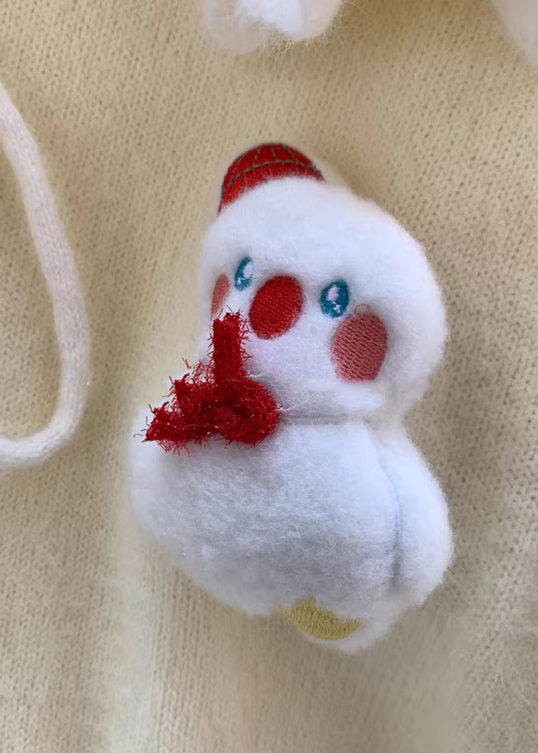 Cute Light Yellow Ruffled Warm Knit Sweater Tops Winter