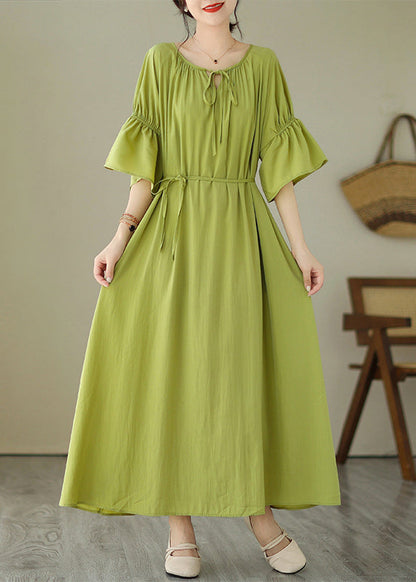 Cute Pink Tie Waist Vacation Maxi Dresses Summer