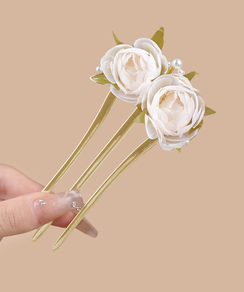 Cute Pink Zincon Alloy Peony Hairpin