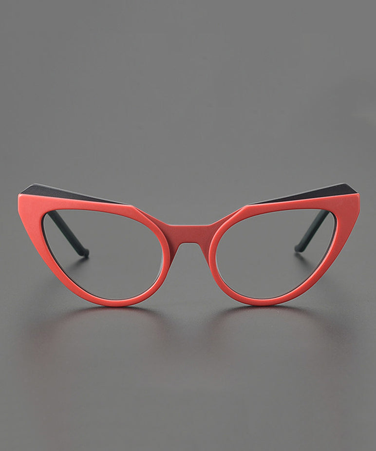 Cute Yellow PC Light Blocking Cat Eye Full Frame Reading Glasses