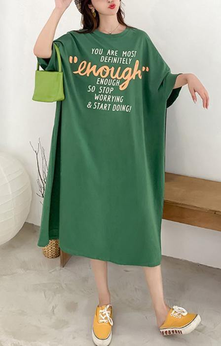 DIY Black Graphic Cotton Summer Dresses - SooLinen