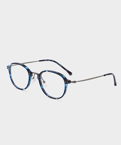 DIY Blue Metal Blue Light Blocking Leopard Reading Glasses