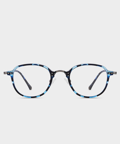 DIY Blue Metal Blue Light Blocking Leopard Reading Glasses