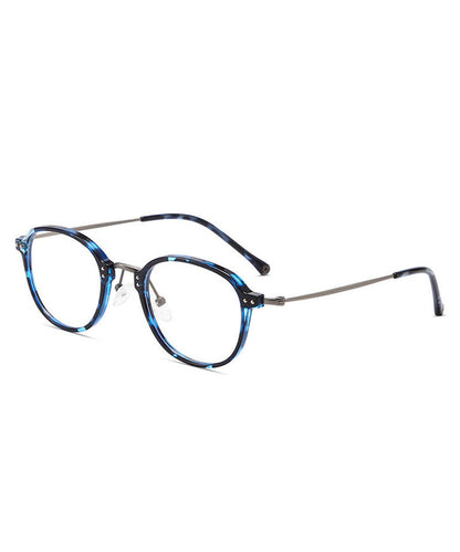 DIY Blue Metal Blue Light Blocking Leopard Reading Glasses