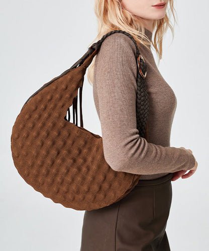 DIY Chocolate Tasseled Solid Durable Cotton Shoulder Bags