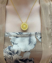 Load image into Gallery viewer, DIY Gold Sterling Silver Overgild Zircon Round Pendant Necklace