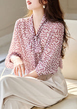 Load image into Gallery viewer, DIY Yellow V Neck Print Chiffon Top Fall