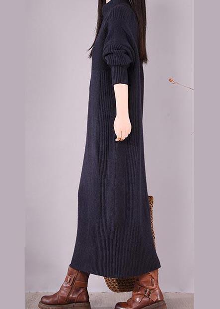 DIY Zippered Pockets Spring Clothes For Women Pattern Black Loose Dresses - SooLinen