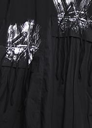 DIY gray cotton quilting dresses patchwork tassel Maxi o neck Dresses - SooLinen