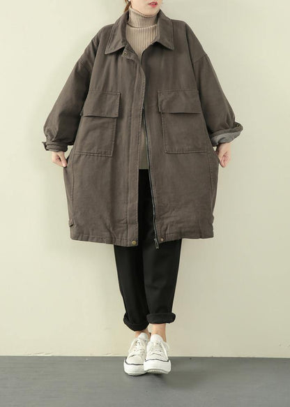 DIY gray green   clothes Gifts zippered spring jackets - SooLinen