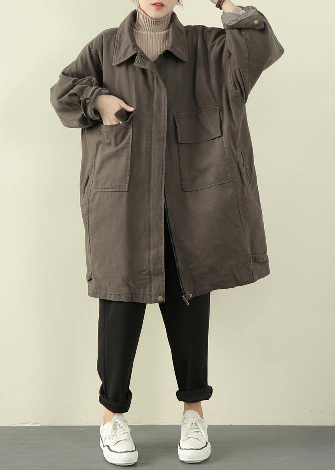 DIY gray green   clothes Gifts zippered spring jackets - SooLinen