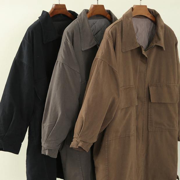 DIY gray green   clothes Gifts zippered spring jackets - SooLinen