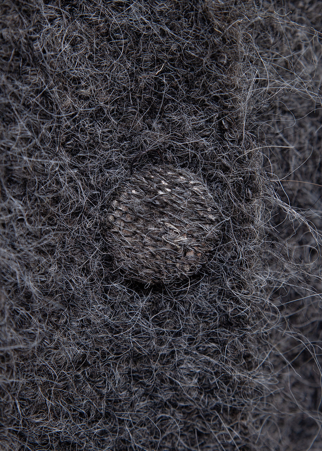 Dark Gray Fox Collar Button Patchwork Cozy Spring Knit Sailor Collar