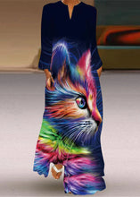 Load image into Gallery viewer, Dinner Black Print Maxi Dresses Long Sleeve