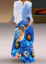 Load image into Gallery viewer, Dinner Black Print Maxi Dresses Long Sleeve
