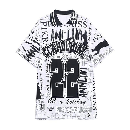 Diy White Graphic Cotton Turn-down Collar Summer Maxi Dresses - SooLinen