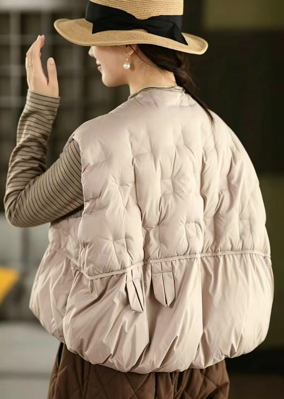 Dusty Pink Cotton Filled Vest Frog Button Winter