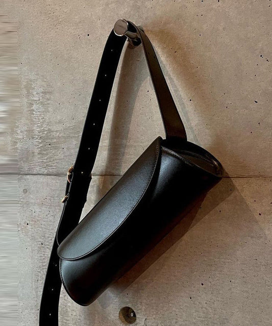 Elegant Black Solid Durable Faux Leather Hobo Bag